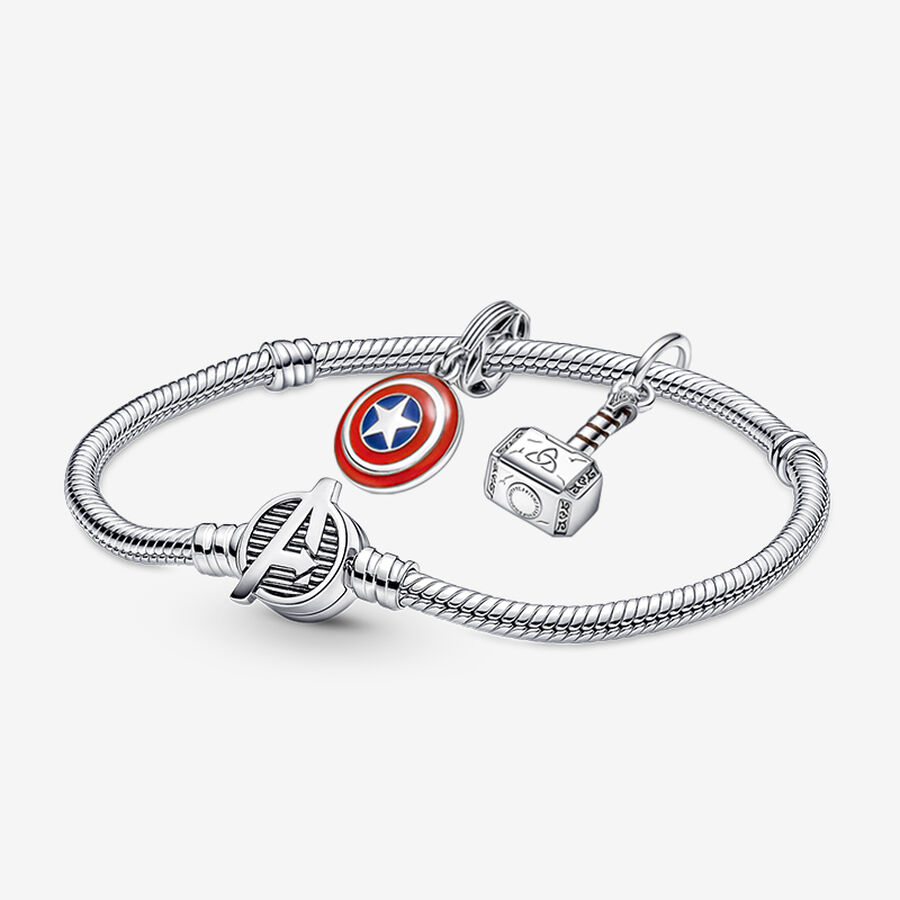 Bracelet composé Marvel Avengers Bouclier de Captain America et Marteau de Thor image number 0